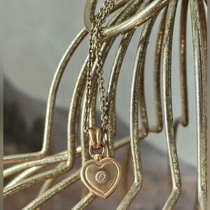 Brighton meridian zenith Gold Heart Necklace with Crystal Accent